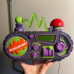 Nickelodeon Time Blaster slime digital alarm clock radio 90s 1995 vintage WORKS!